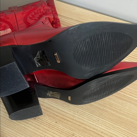 BILLINI DANILO Metallic Red Cowboy Boots - Picture 3 of 4